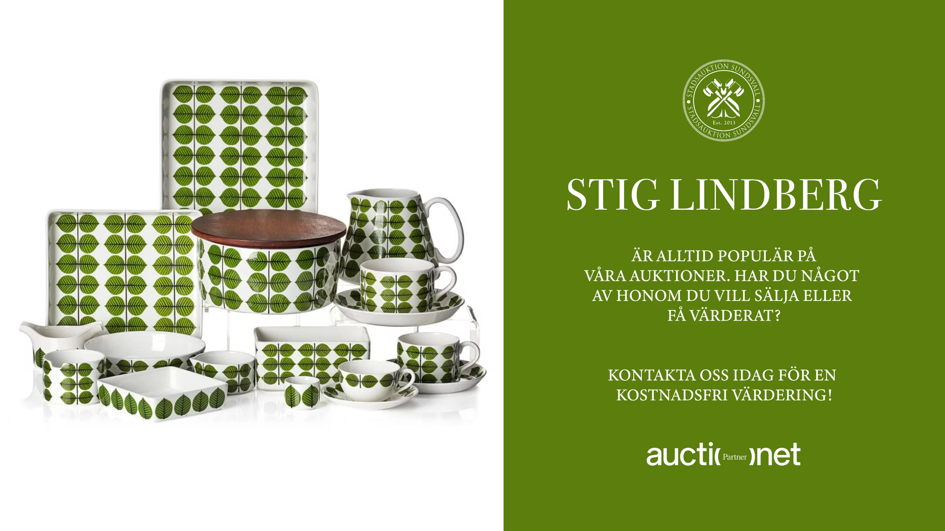 Stig Lindberg, alltid populär på våra auktioner